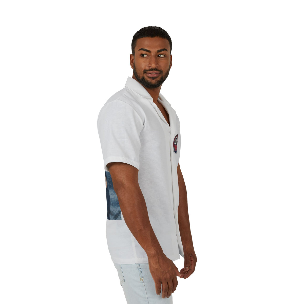 Men's Hawaiian camp shirt with all-over print featuring "Sir, You Can't Park Here" design by Printify