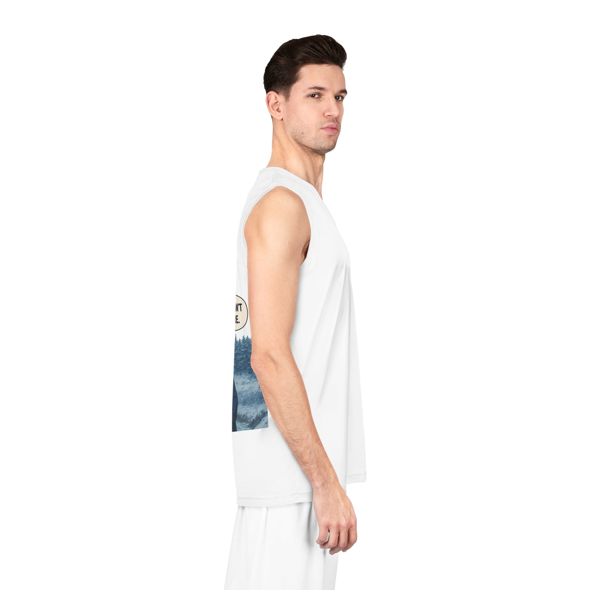 All-over print of a cool cartoon basketball jersey with funny sports design, featuring vibrant colors and detailed cartoon artwork.