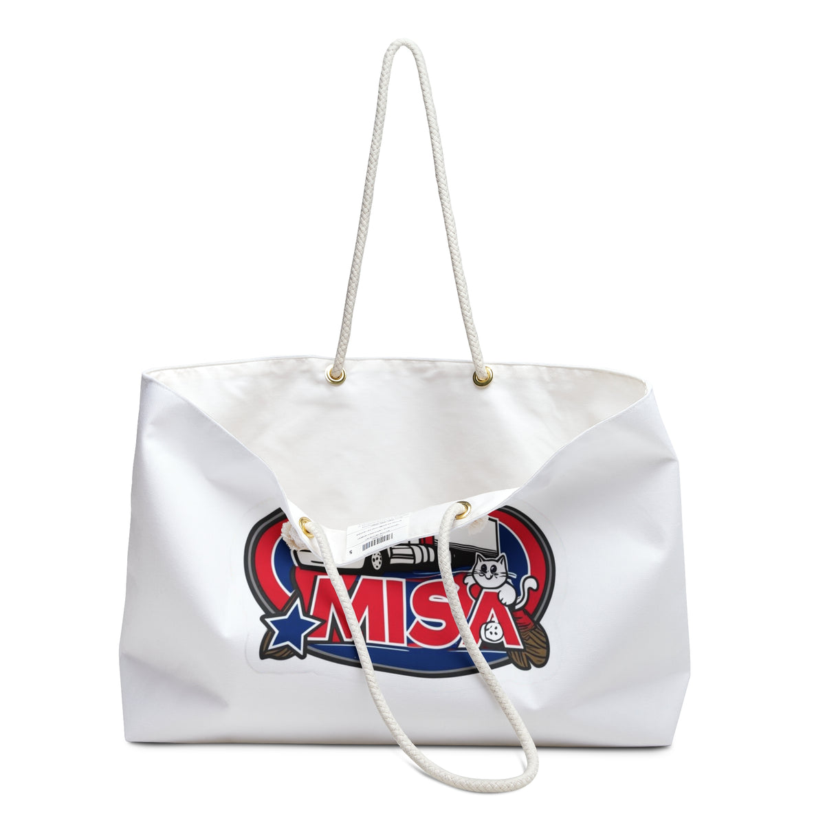 Fun truck-themed weekender bag by Printify, designed for road trips and adventures, featuring a playful vehicle graphic.