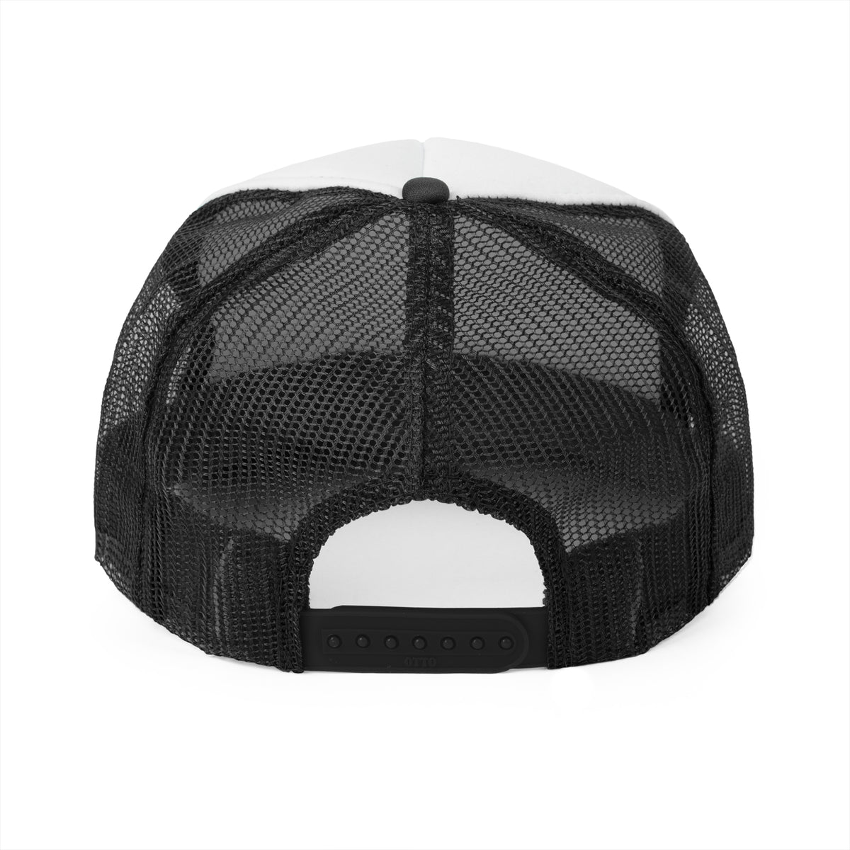 Black trucker hat with humorous "Sir, You Can't Park Here" slogan for truck lovers, by Printify.