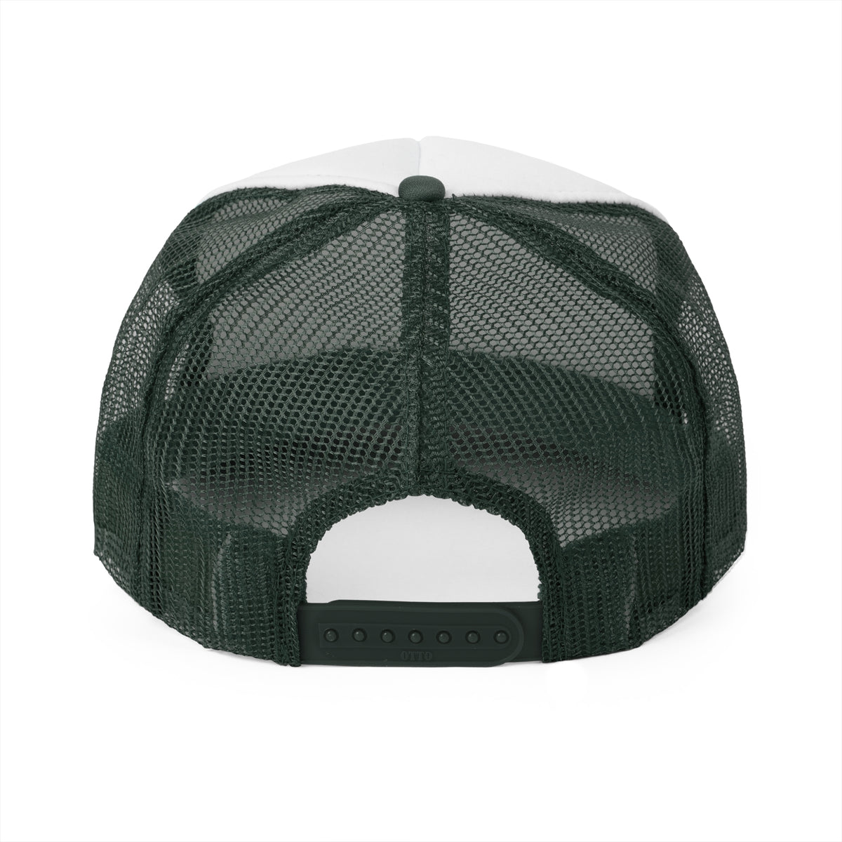 Black trucker cap with humorous "Sir, You Can't Park Here" slogan, designed for truck lovers, by Printify.