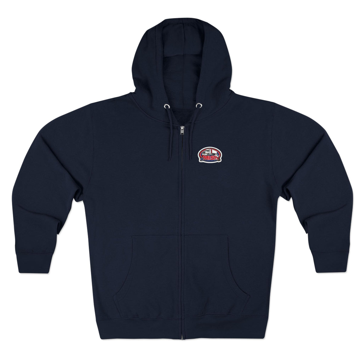 Black unisex zip hoodie featuring humorous "Sir, You Can't Park Here" graphic print, casual and comfortable fashion.
