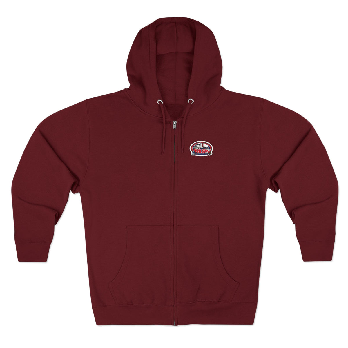Black unisex zip hoodie with humorous "Sir, You Can't Park Here" graphic print, casual streetwear style.