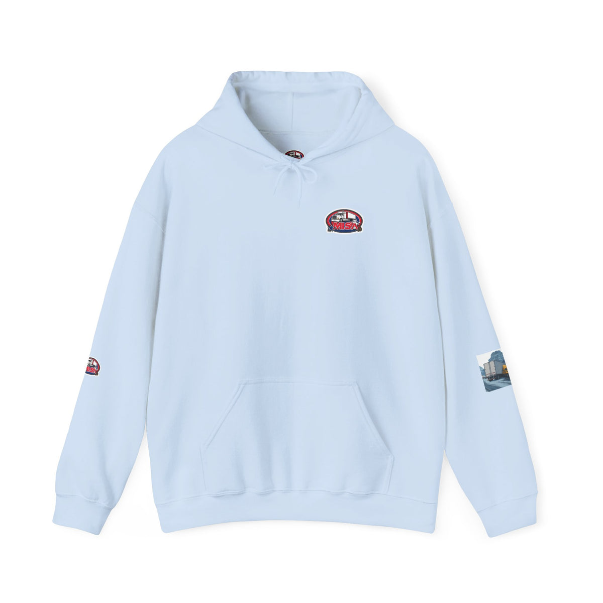 Unisex Heavy Blend hoodie by Printify with "You Can't Park Here" humorous design, featuring a gray fabric and front graphic.
