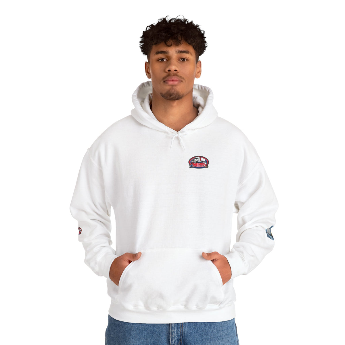 Unisex ash-colored hoodie with "You Can't Park Here" funny design, heavy blend fabric, casual streetwear style.