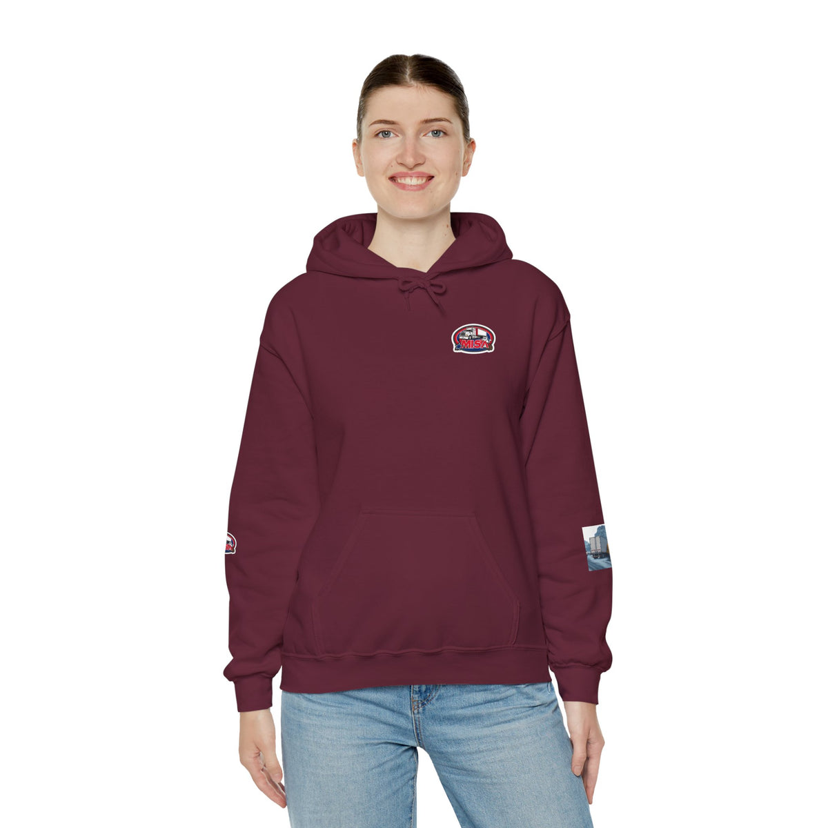 Funny unisex heavy blend hoodie with "You Can't Park Here" design, featuring a comfortable hooded sweatshirt by Printify.