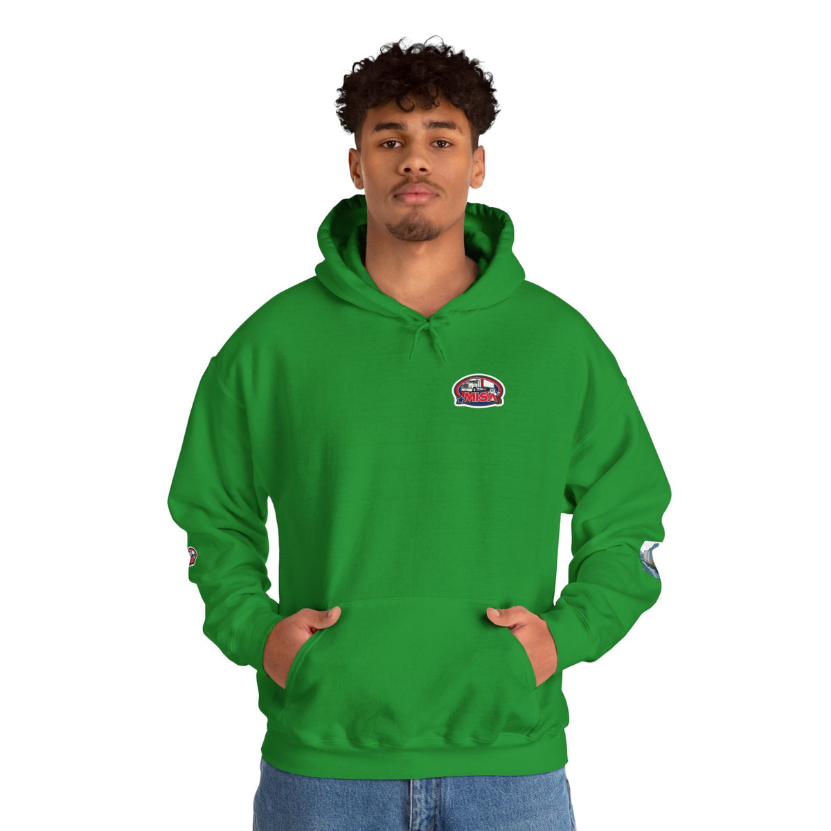 Funny unisex heavy blend hoodie with "You Can't Park Here" design, made by Printify, featuring a casual hooded sweatshirt style.