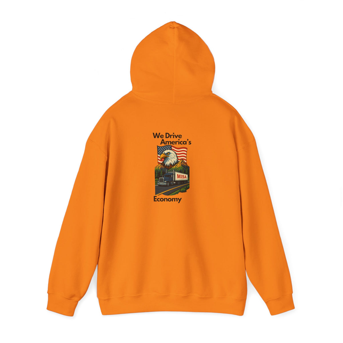 Unisex Heavy Blend hoodie by Printify featuring 'Misa' vintage design in ash color, showcasing a comfortable, stylish hooded sweatshirt.