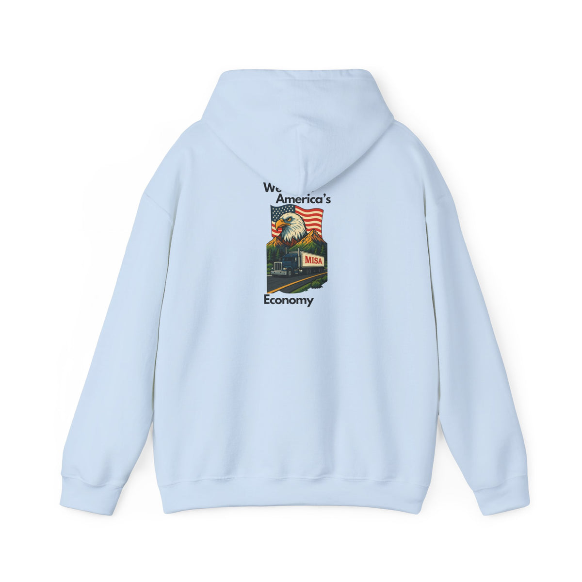 Unisex Heavy Blend hoodie from Printify with Misa vintage design, featuring a hood, printed logo, and comfortable fit.