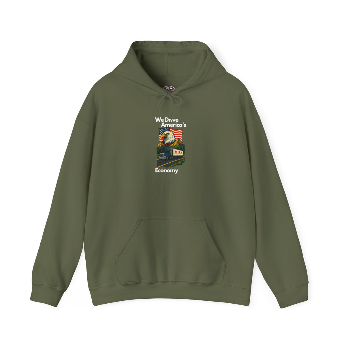 Unisex vintage flag hoodie by Printify featuring a retro-inspired design on a dark heather heavy blend sweatshirt.