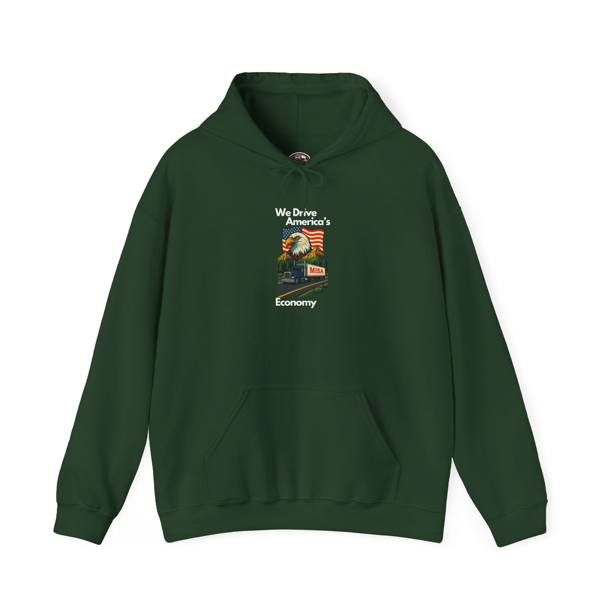 Unisex vintage flag hoodie by Printify featuring a classic design on dark heather heavy blend sweatshirt.