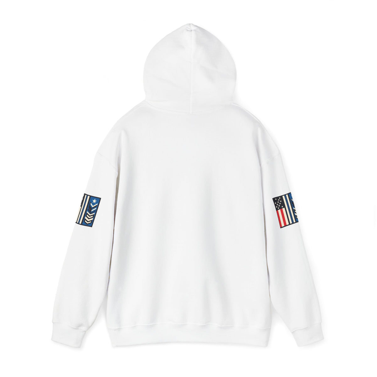 White Melting Down unisex hoodie featuring trucking design by Printify, shown on a plain background.