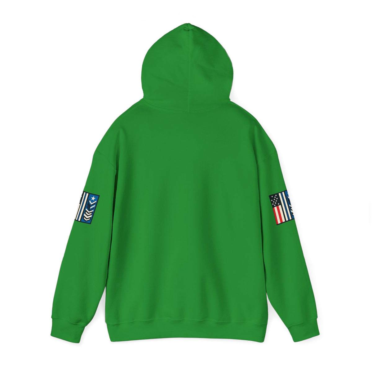 White unisex hoodie with a trucking design from Printify, featuring a melting down graphic on the front.