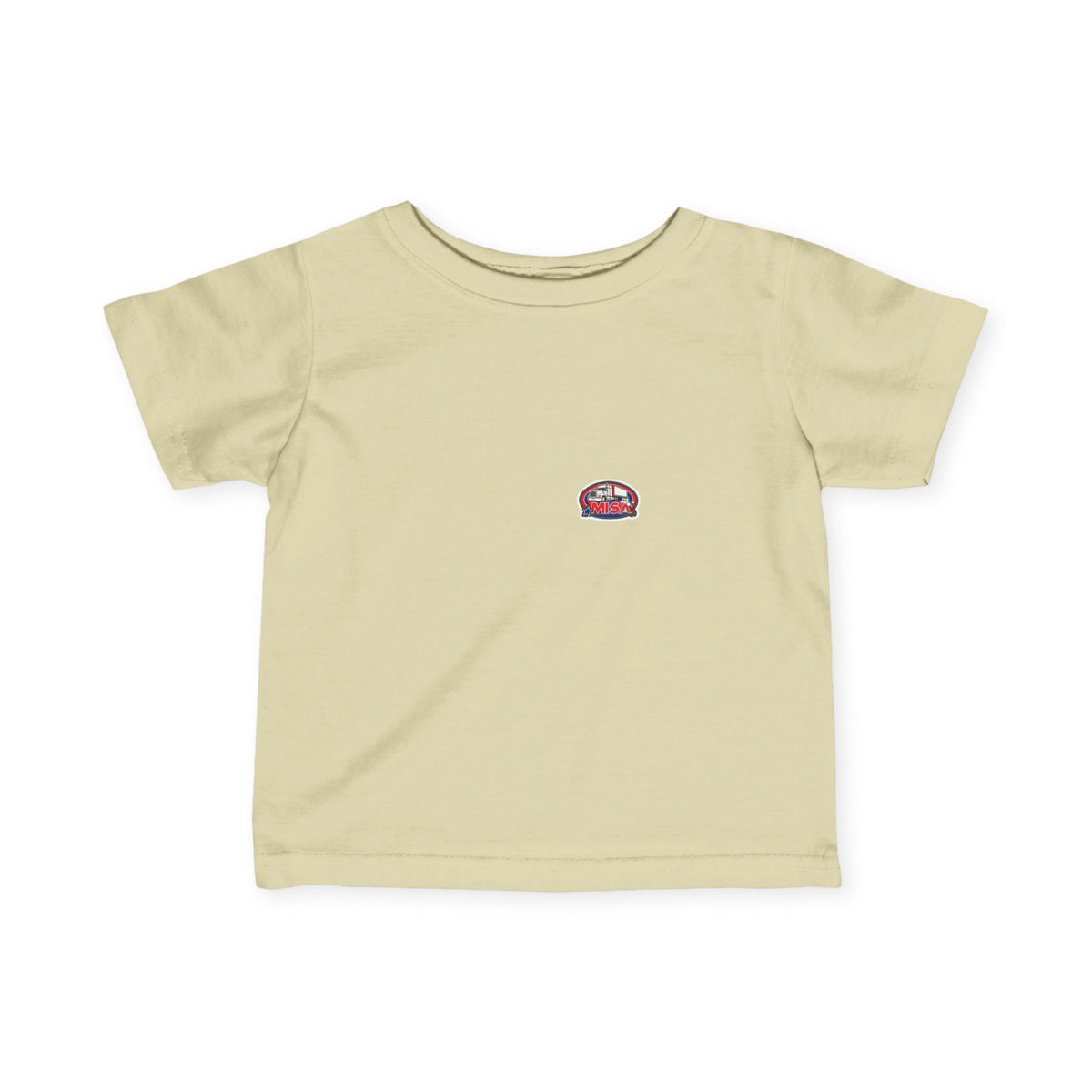 Black kids' infant T-shirt by Printify with humorous "Sir, You Can't Park Here" slogan, designed for 6-month-old babies.