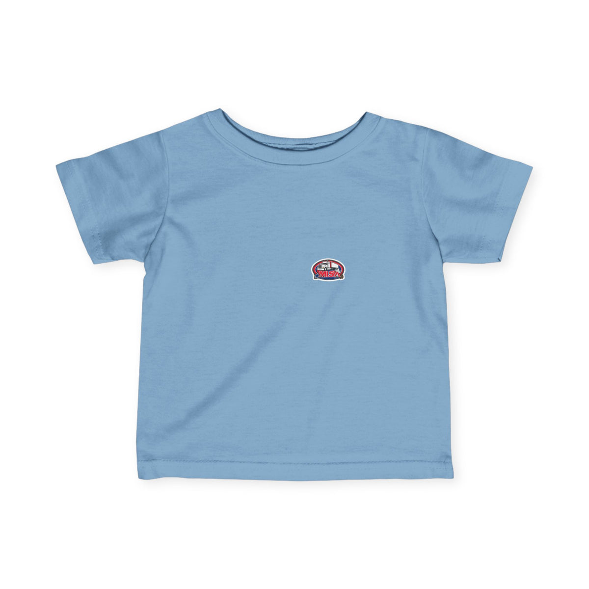 Black funny infant T-shirt from Printify featuring the humorous "Sir, You Can't Park Here" message for kids' clothing.