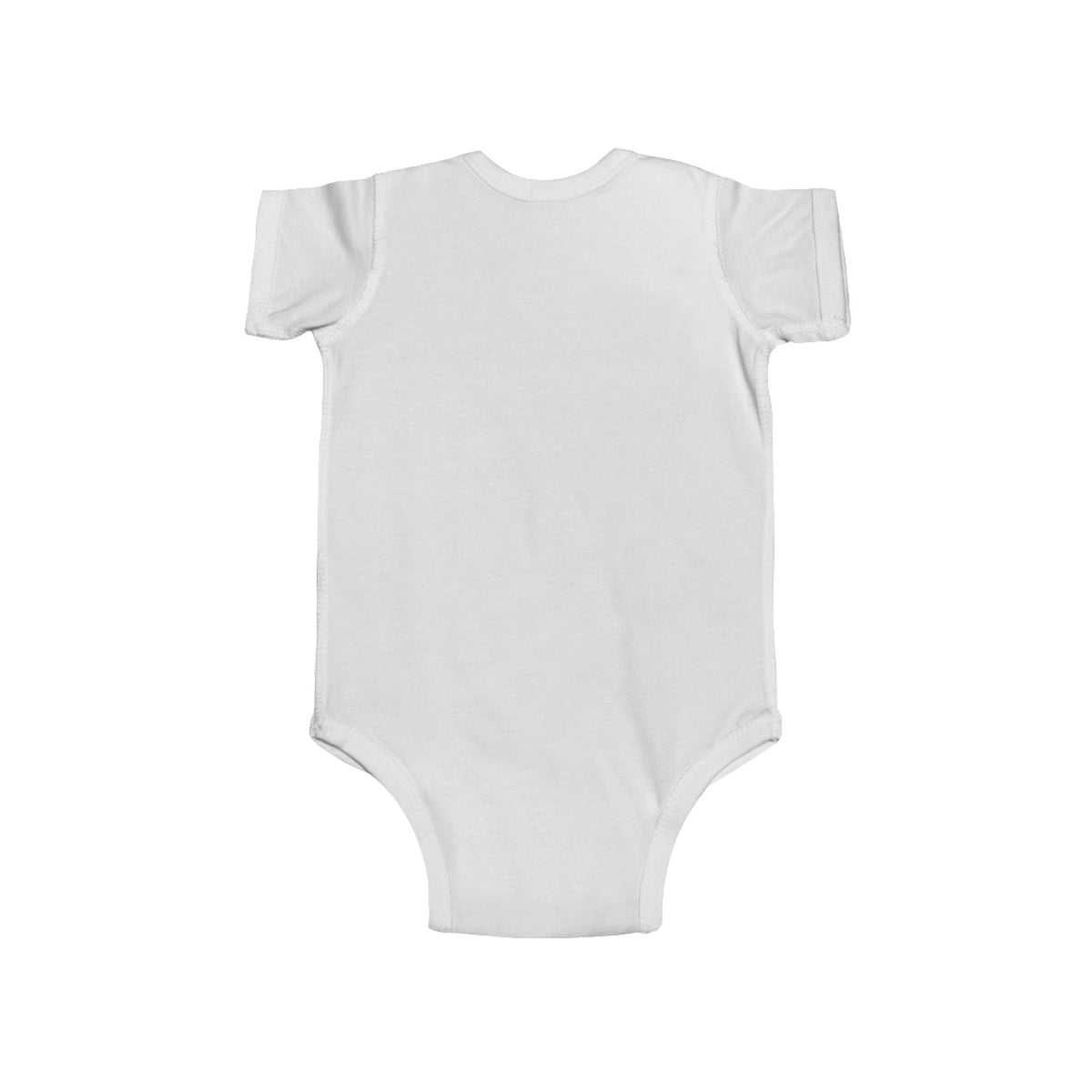 Printify Sleepy Truckin' infant bodysuit for babies aged 0-3 months, featuring a cute truck design for truck-loving infants.