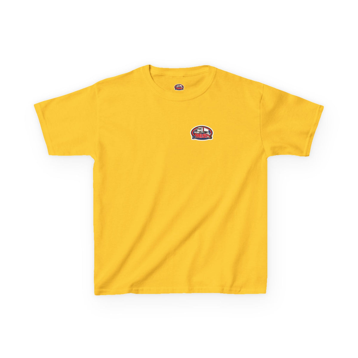 Purple kids' T-shirt from Printify featuring a fun truck design and the humorous message, perfect for playful kids' fashion.