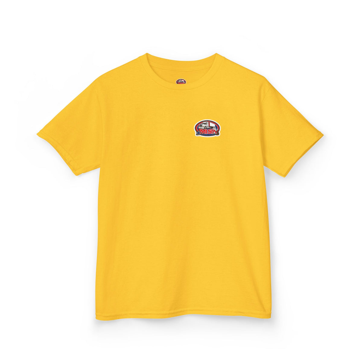 Purple kids' t-shirt by Printify featuring a humorous truck design and the phrase "Sir, You Can't Park Here!"