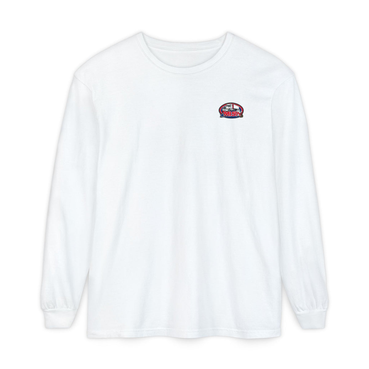 Black long-sleeve humor t-shirt by Printify with the playful “Sir, You Can’t Park Here” slogan on the front.