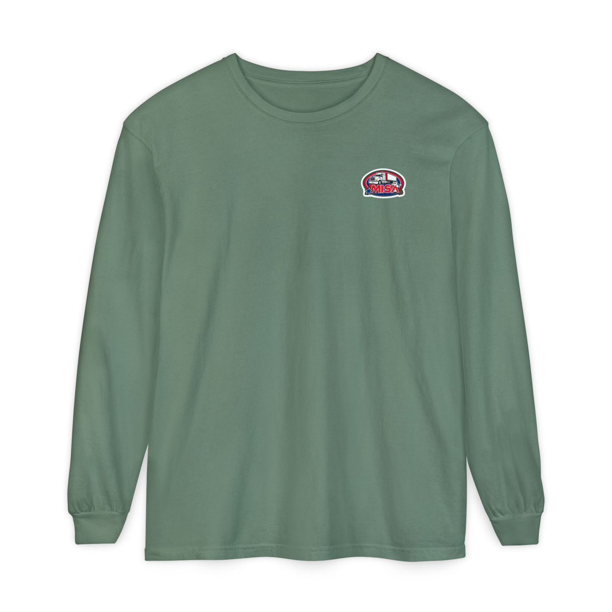 Black long-sleeve humor T-shirt by Printify featuring the playful "Sir, You Can't Park Here" slogan printed on the front.