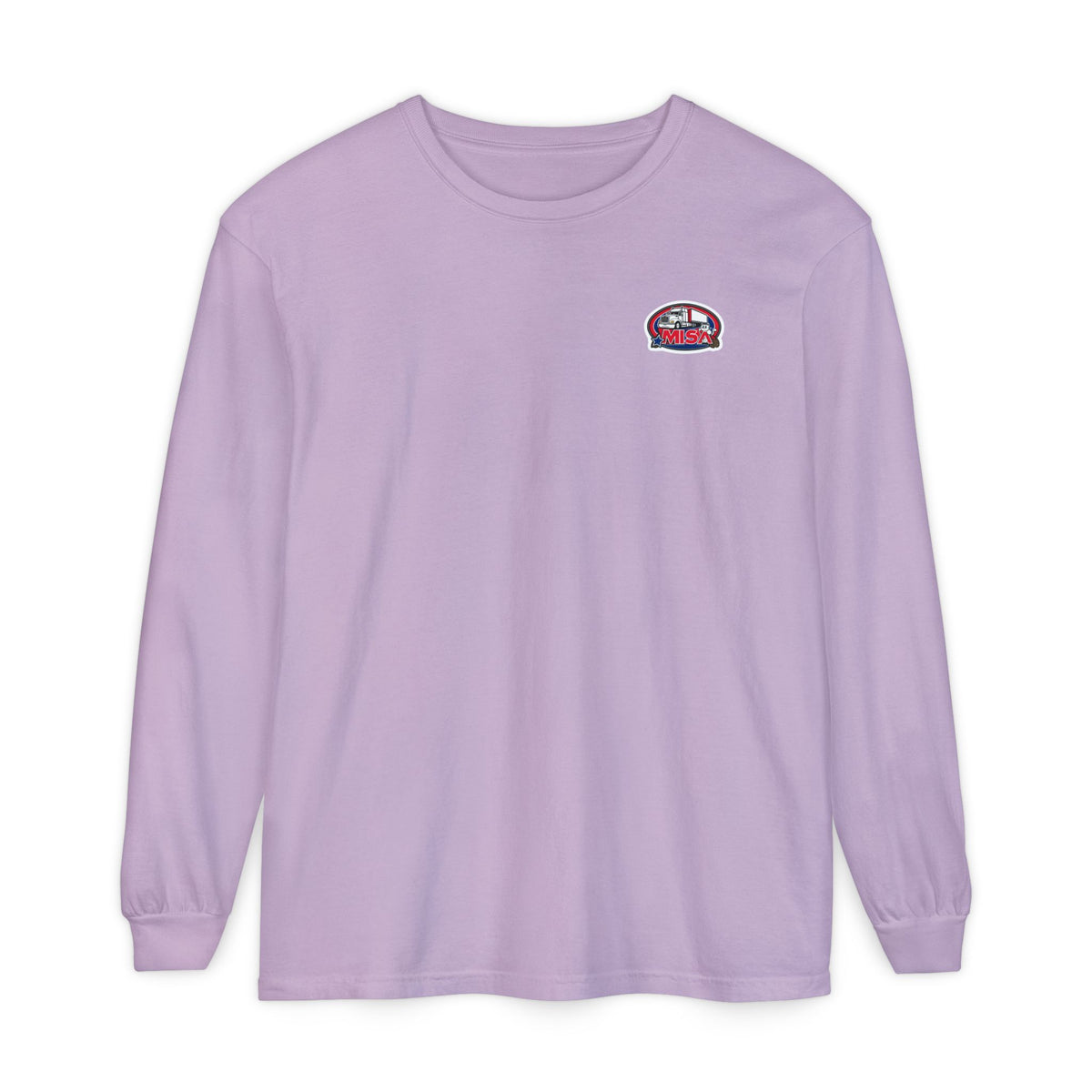 Black long-sleeve humor T-shirt by Printify with "Sir, You Can't Park Here" funny slogan design.