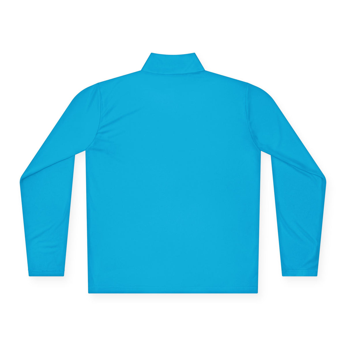 Red unisex long-sleeve quarter-zip pullover with "I'll Sleep When I'm Trekking" print, by Printify.
