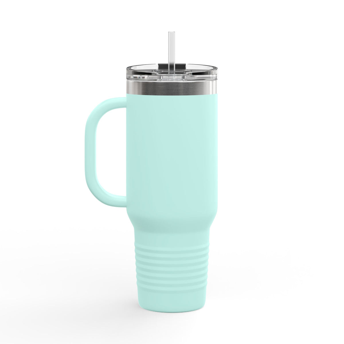 Dark gray Printify 40oz insulated travel mug designed for truckers, featuring a durable, large-capacity mug for hot and cold beverages.