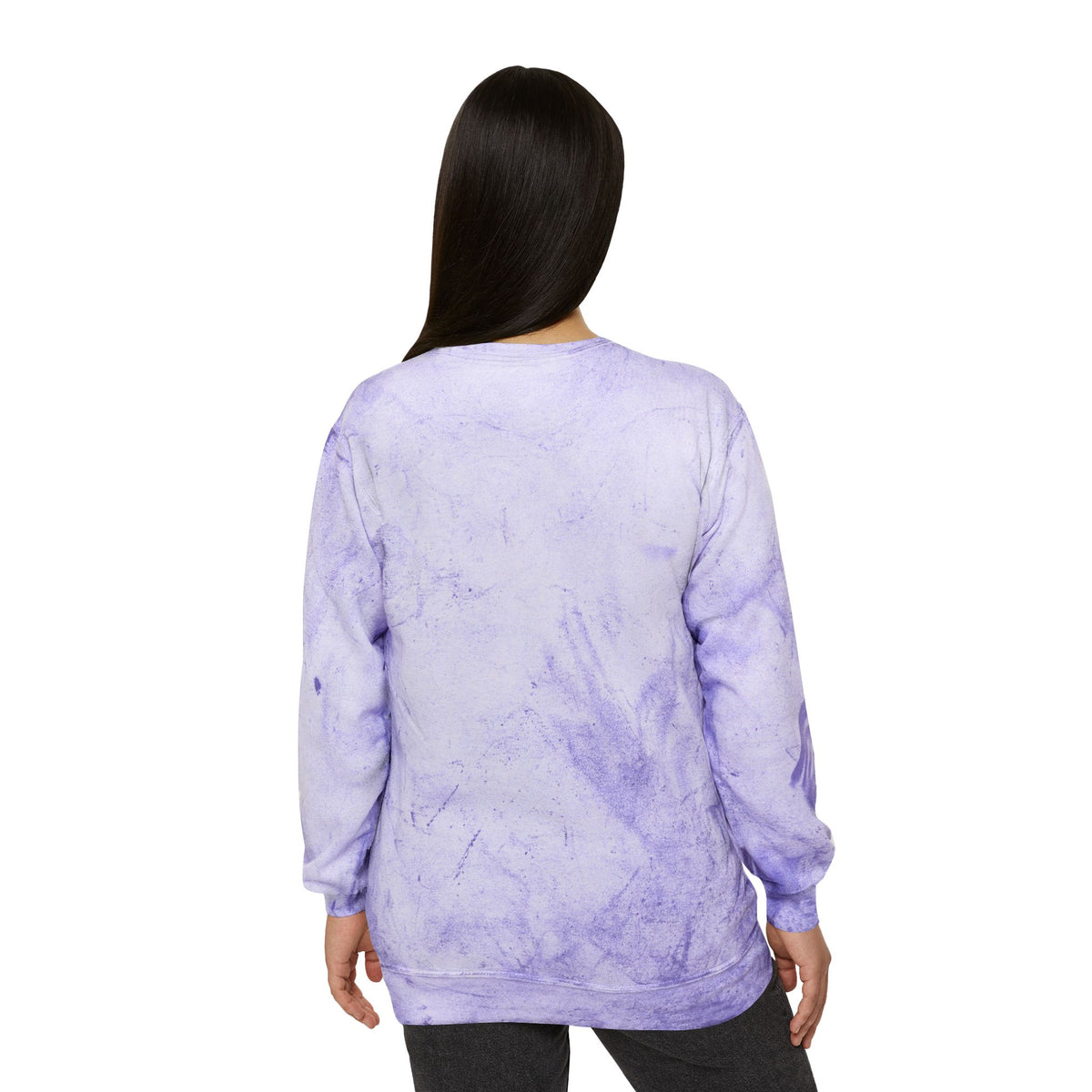 Amethyst Country Road truck crewneck sweatshirt by Printify featuring vintage semi-truck design and "Take Me Home" text.