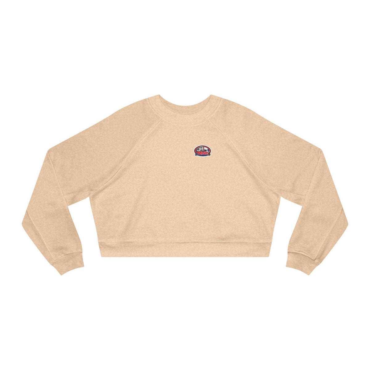 Black women's cropped fleece sweatshirt with colorful fun graphic design by Printify, perfect for casual, cozy style.