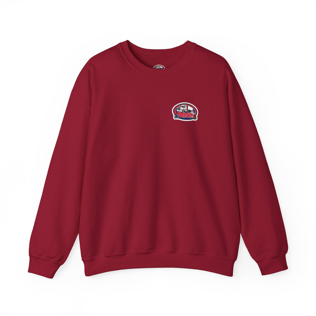 Unisex charcoal patriotic eagle sweatshirt by Printify featuring bold "We Drive America's Economy" print on heavy blend crewneck.