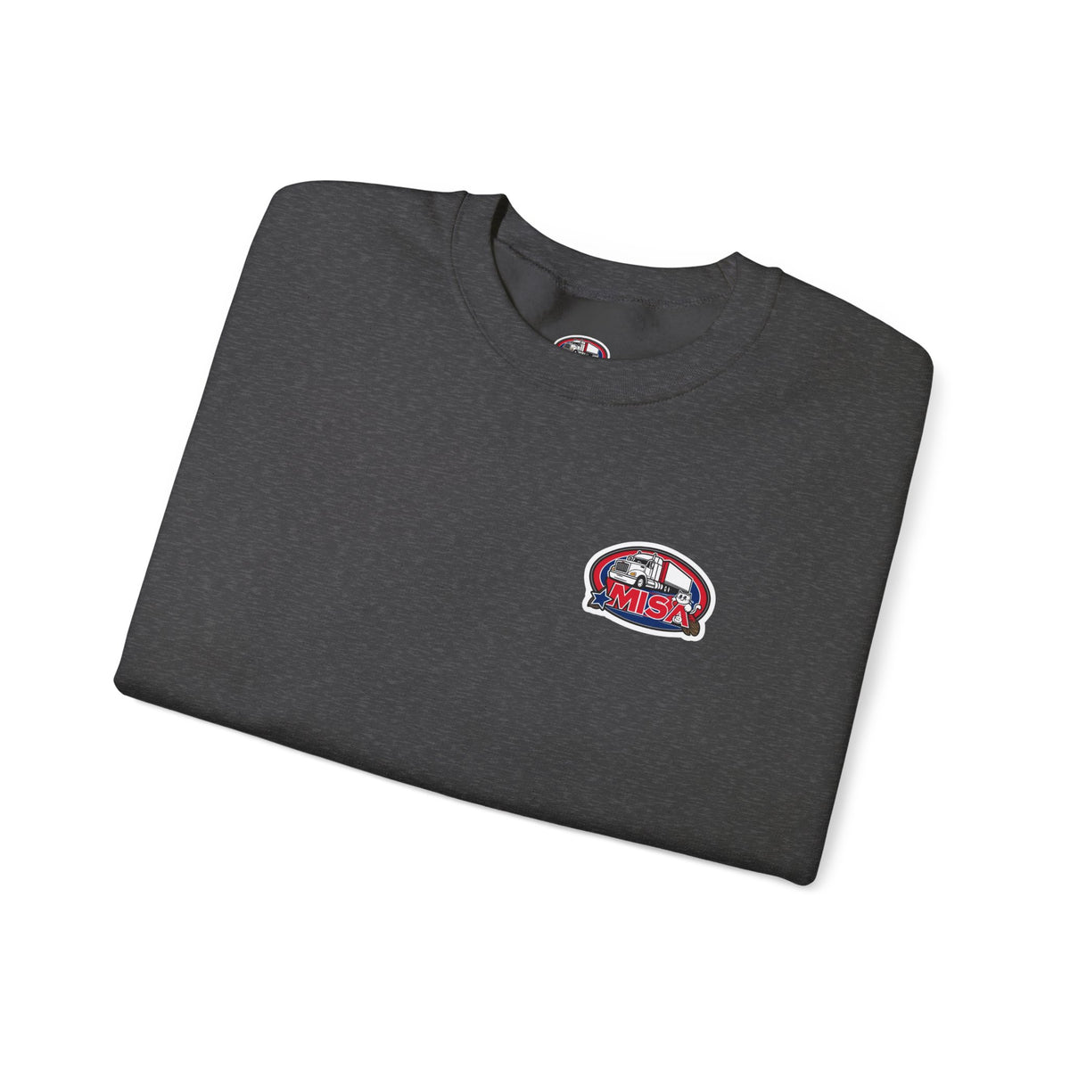 Unisex charcoal patriotic eagle sweatshirt by Printify featuring bold eagle graphic and "We Drive America's Economy" slogan.