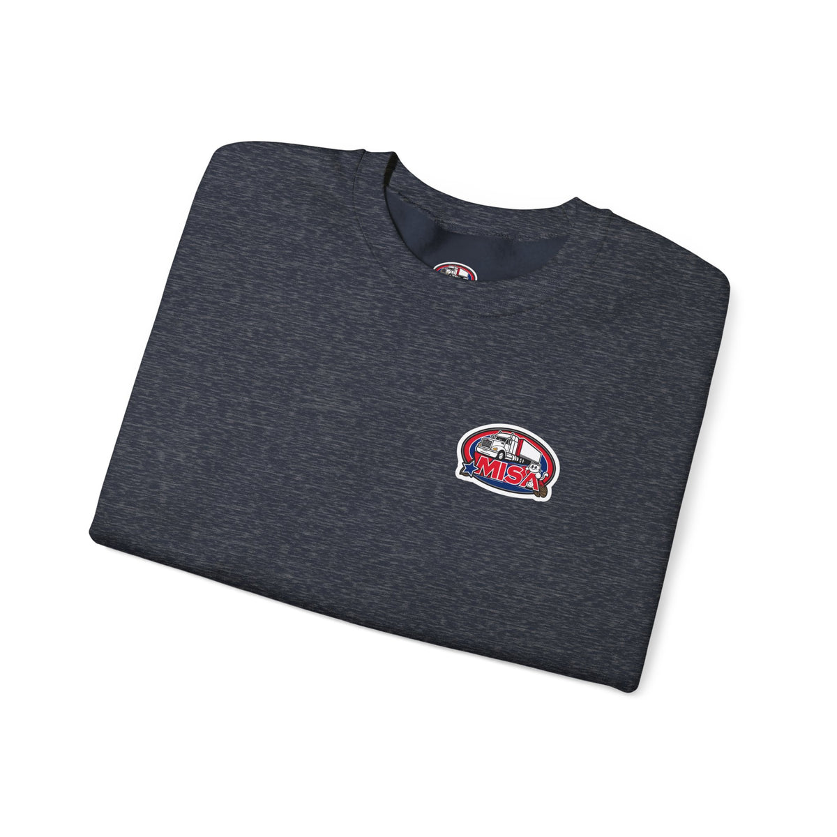 Unisex patriotic eagle sweatshirt in charcoal with "We Drive America's Economy" text, featuring a bold eagle graphic on the front.