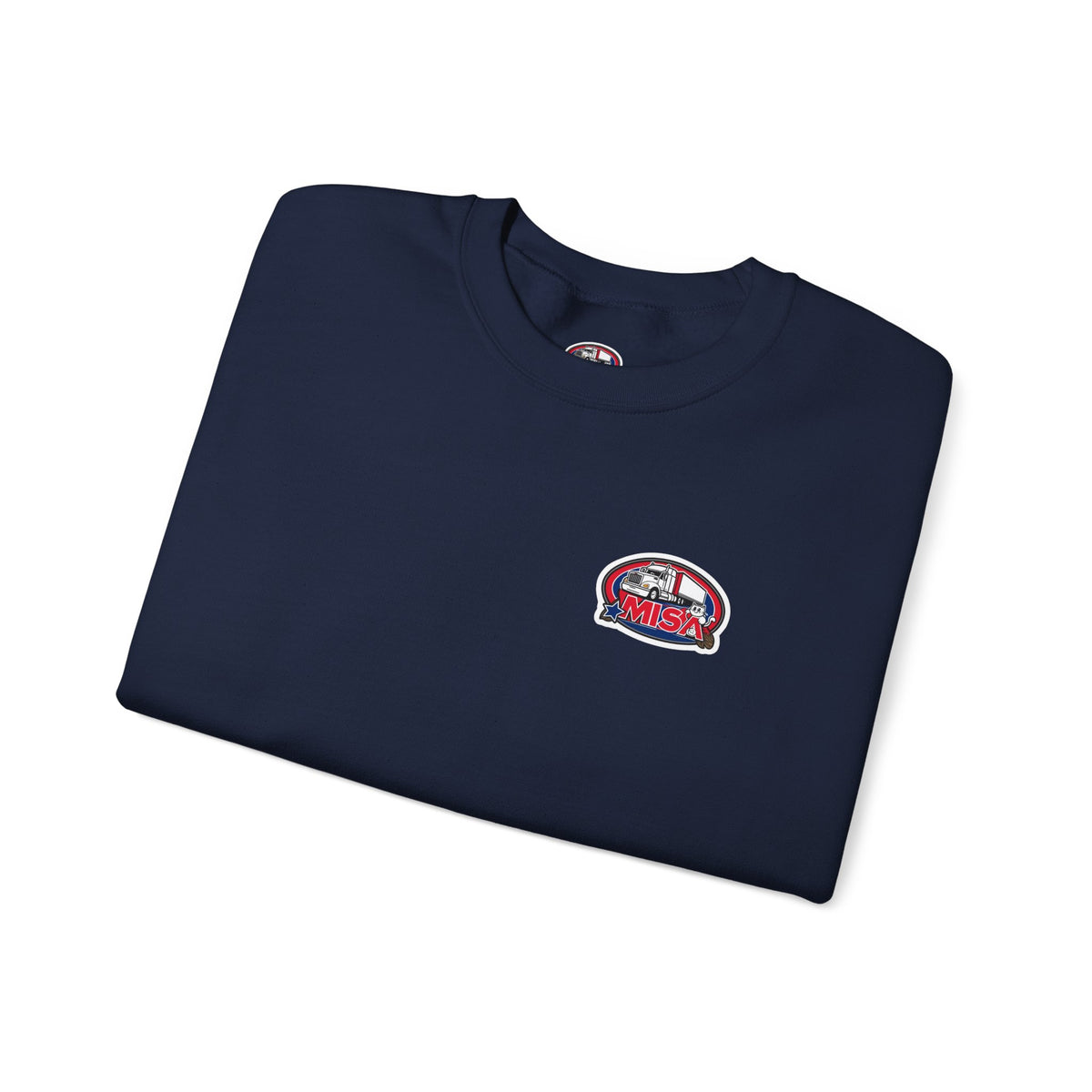 Unisex patriotic eagle sweatshirt in charcoal with "We Drive America's Economy" text, featuring a bold eagle graphic on the front.