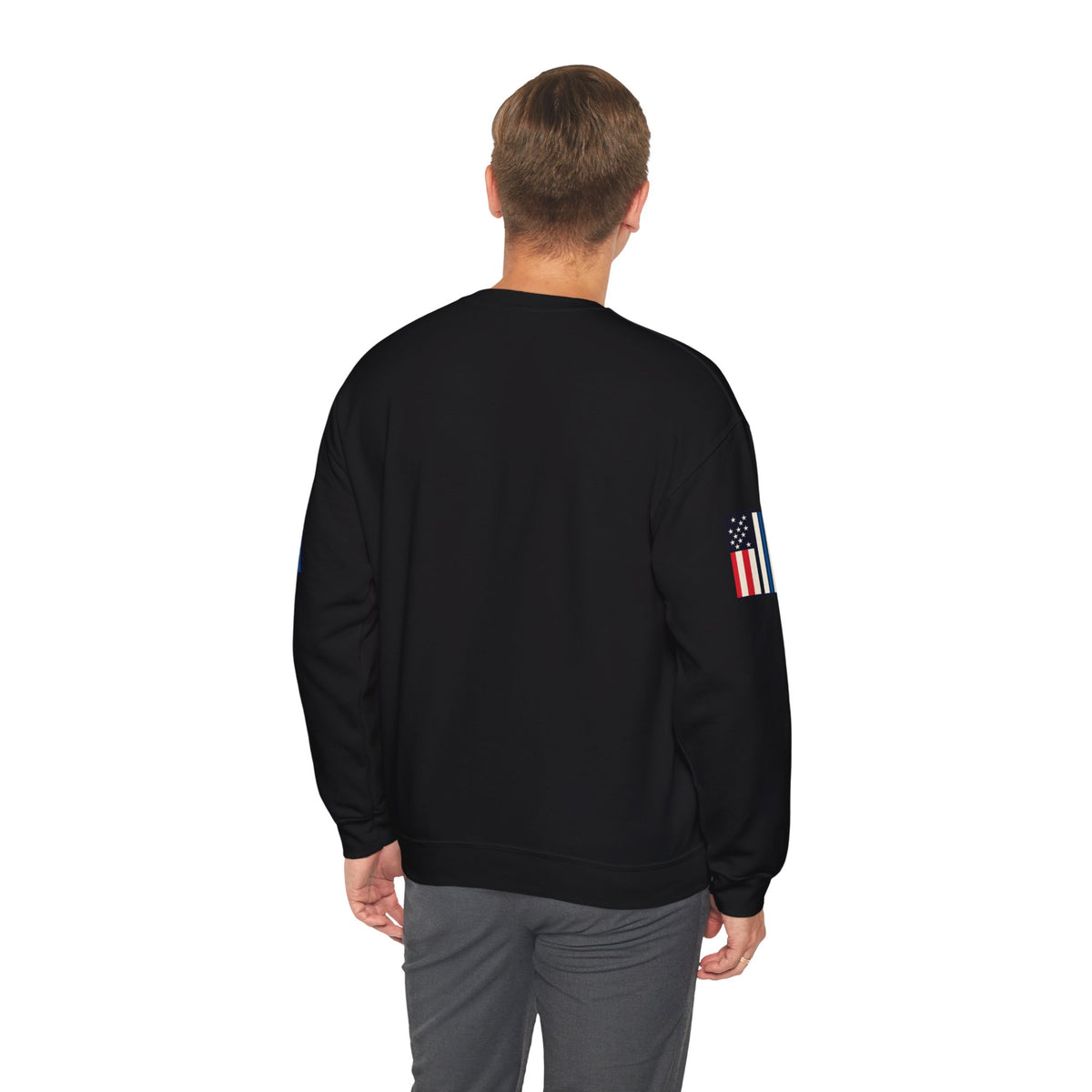 Charcoal Trucking Meltdown Sweatshirt by Printify featuring a casual fit and graphic design, perfect for comfortable everyday wear.