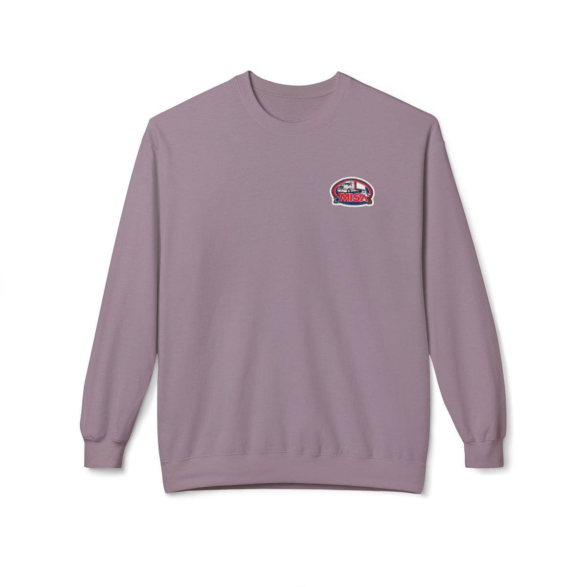 Charcoal unisex midweight fleece crewneck sweatshirt by Printify, soft and comfortable for casual wear.