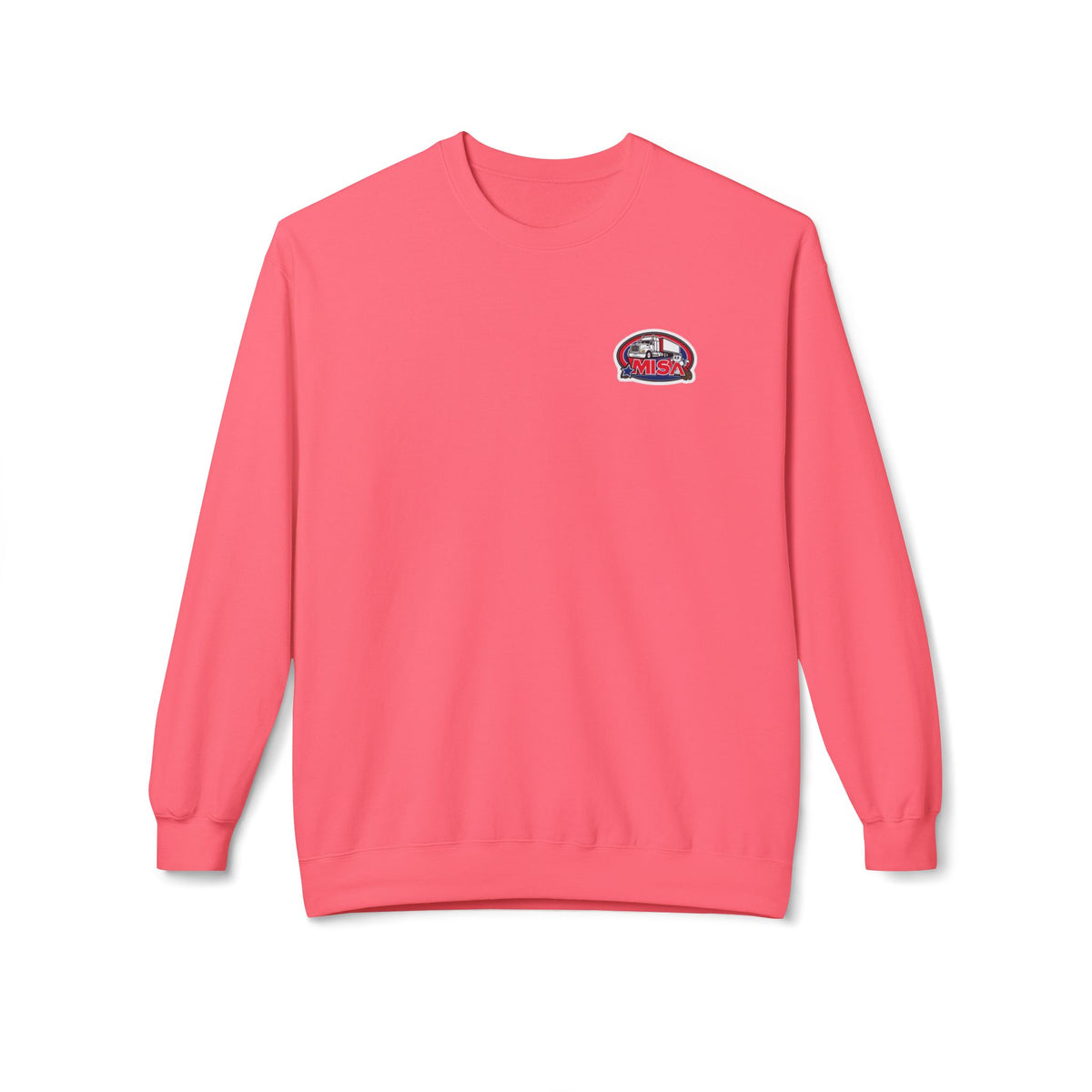 Charcoal unisex midweight softstyle fleece crewneck sweatshirt by Printify, featuring a comfortable fit and cozy fabric.