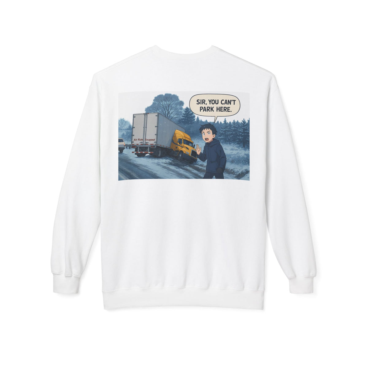 Charcoal unisex midweight fleece crewneck sweatshirt by Printify, soft and comfortable with a classic fit.