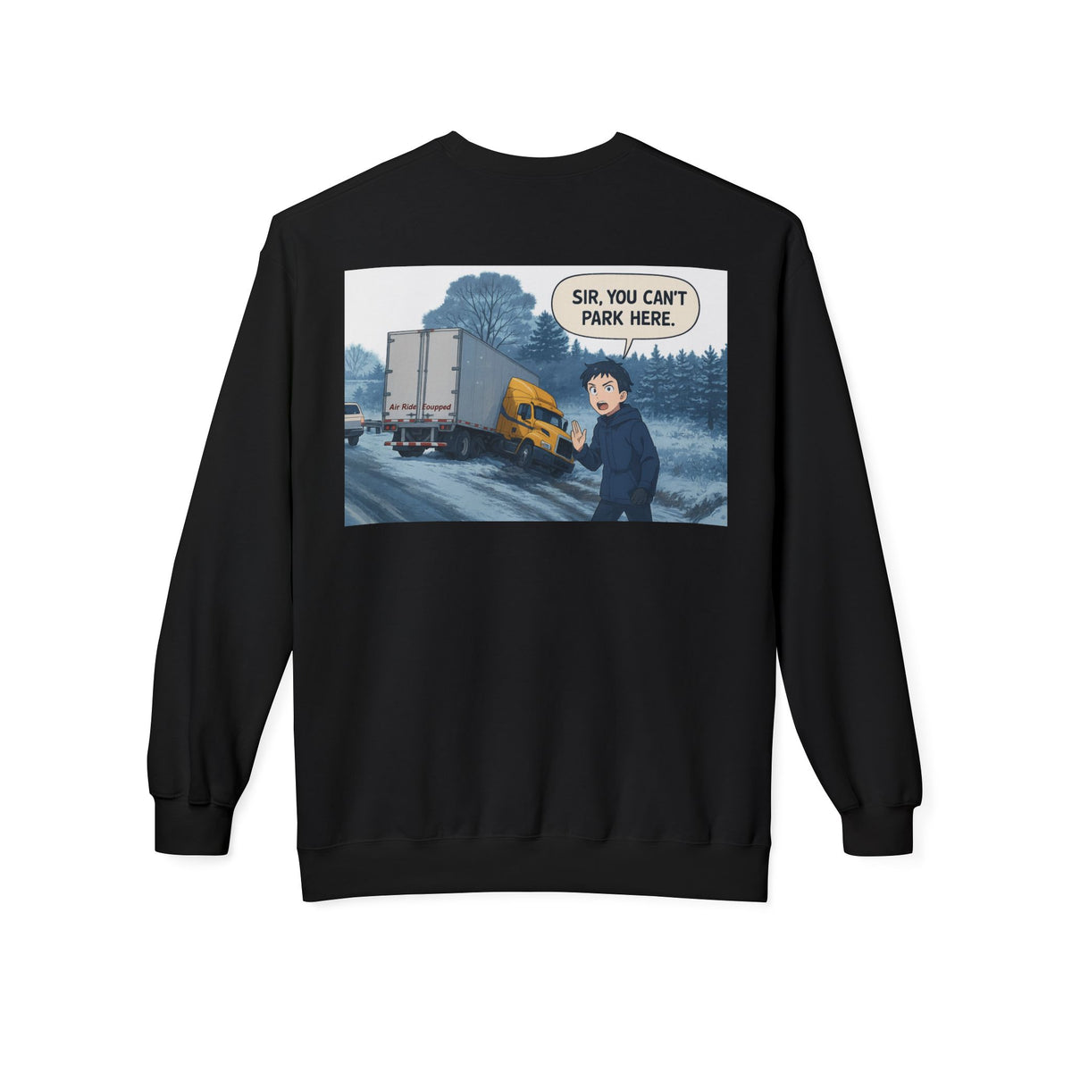 Charcoal unisex midweight fleece crewneck sweatshirt by Printify, soft and cozy with a relaxed fit.