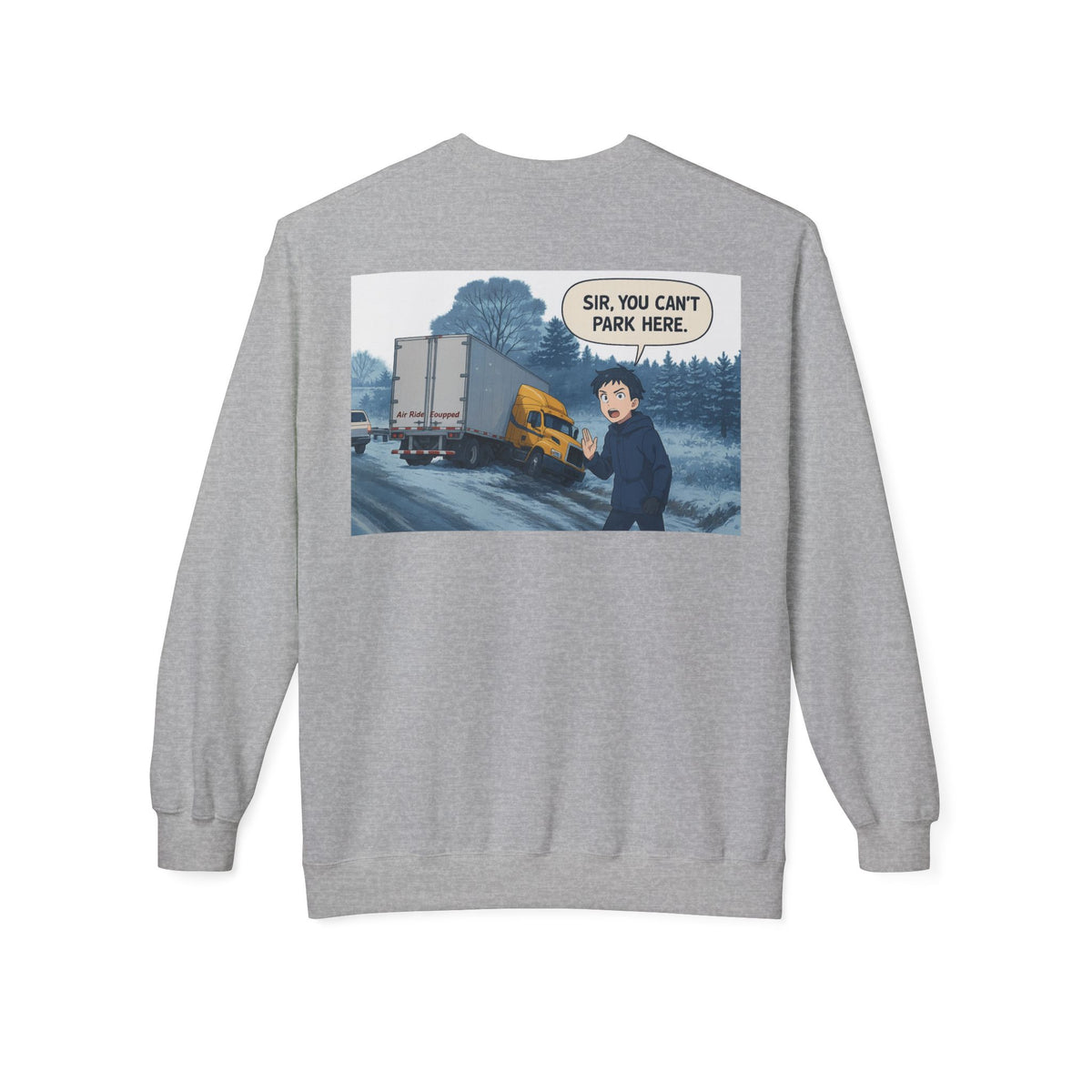 Charcoal unisex midweight fleece crewneck sweatshirt by Printify, soft and cozy for casual wear.