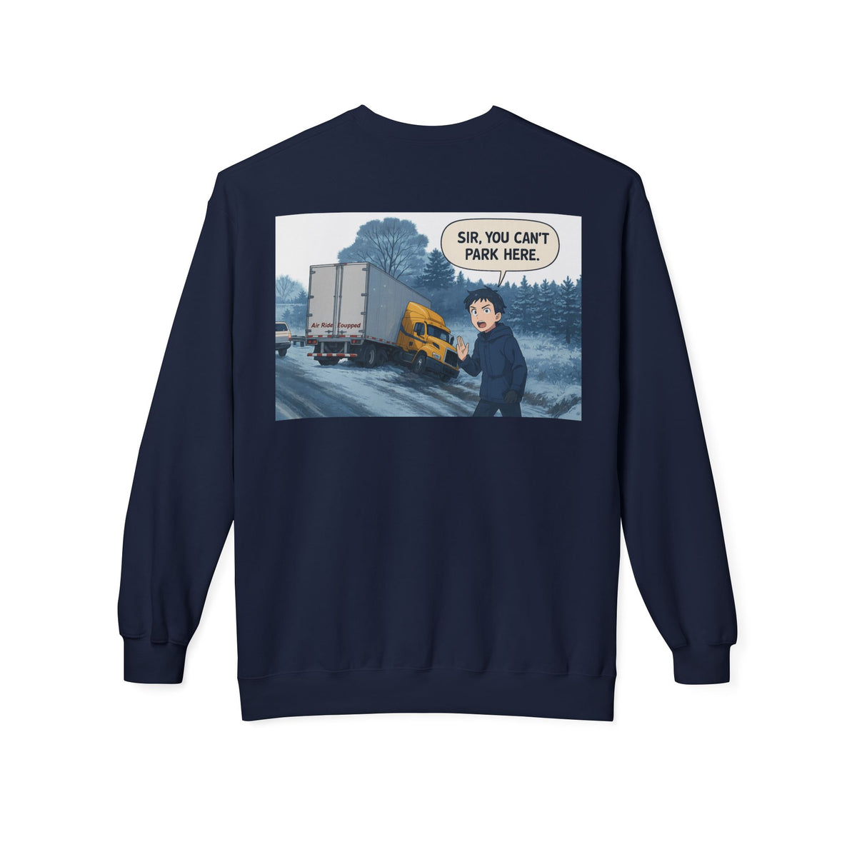 Charcoal unisex midweight softstyle fleece crewneck sweatshirt by Printify, showing a cozy, fitted sweatshirt with long sleeves and ribbed cuffs.