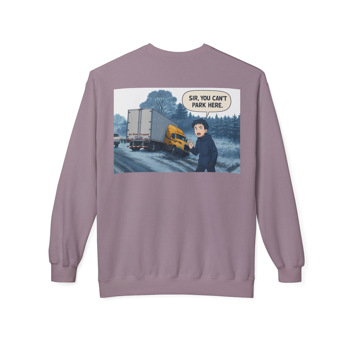 Charcoal unisex midweight softstyle fleece crewneck sweatshirt by Printify, featuring a comfortable, casual fit and soft fabric.