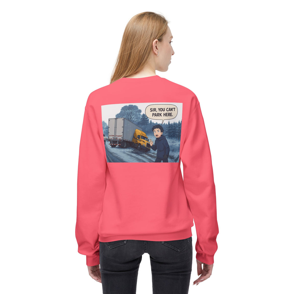 Charcoal unisex midweight fleece crewneck sweatshirt by Printify, soft and comfortable with a relaxed fit.