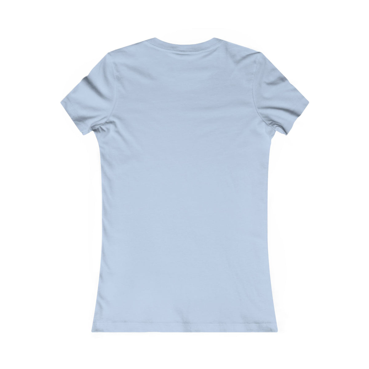 Baby blue women's trucking T-shirt by Printify featuring a casual fit and truck graphic design.