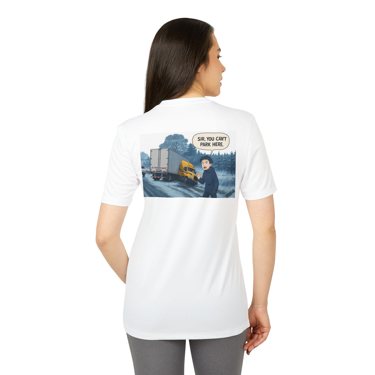 Black Heather Adidas unisex graphic sport T-shirt with fun design, ideal for casual outings and everyday wear.