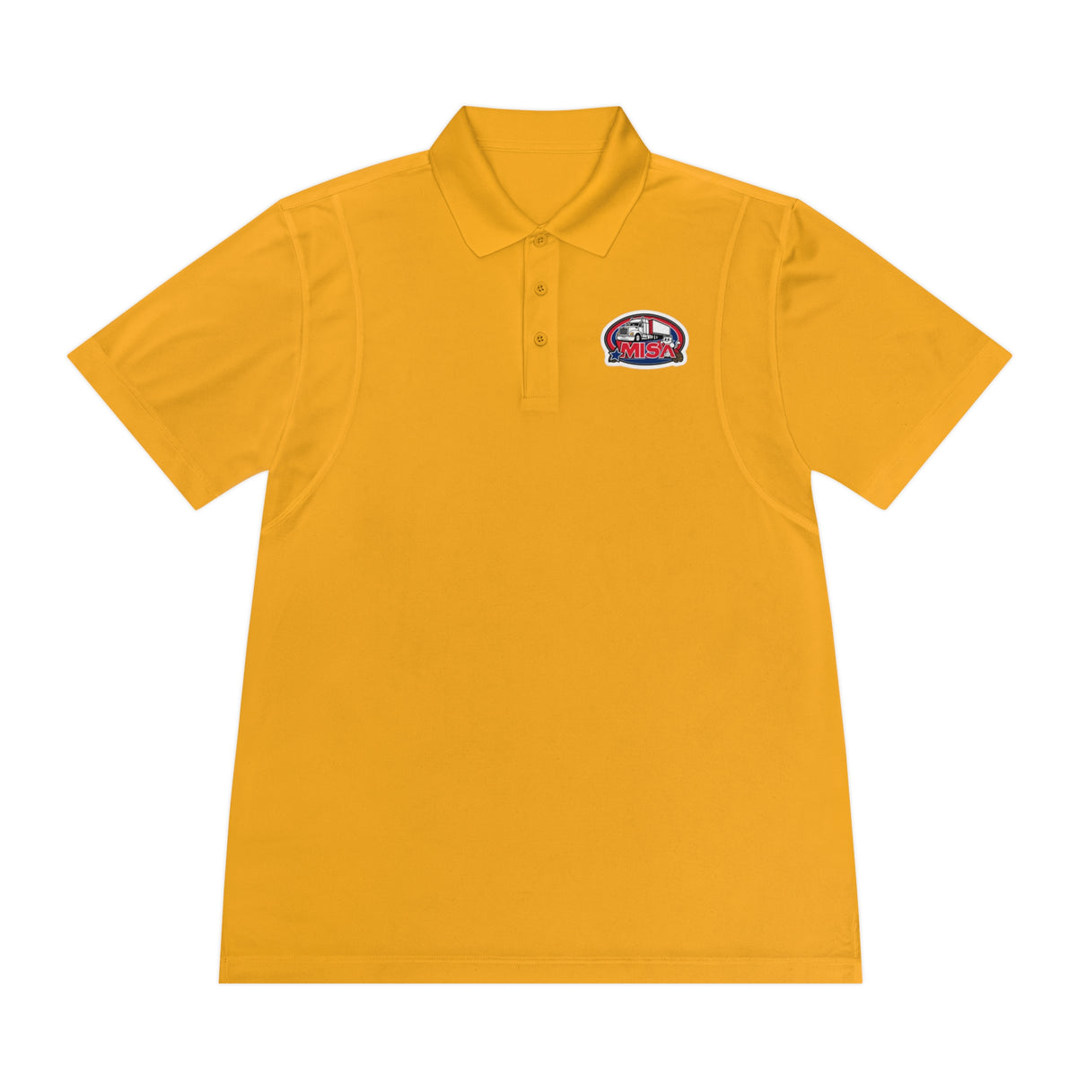 Black men's Printify sport polo shirt with humorous cartoon design, perfect for casual wear and everyday style.