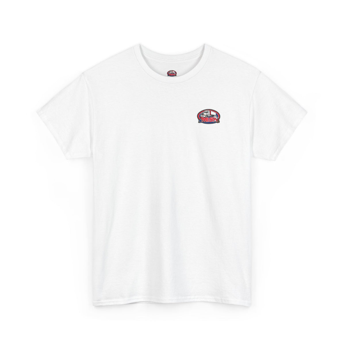 Funny unisex heavy cotton T-shirt with "Sir, You Can't Park Here!" slogan, by Printify, in cornsilk color.