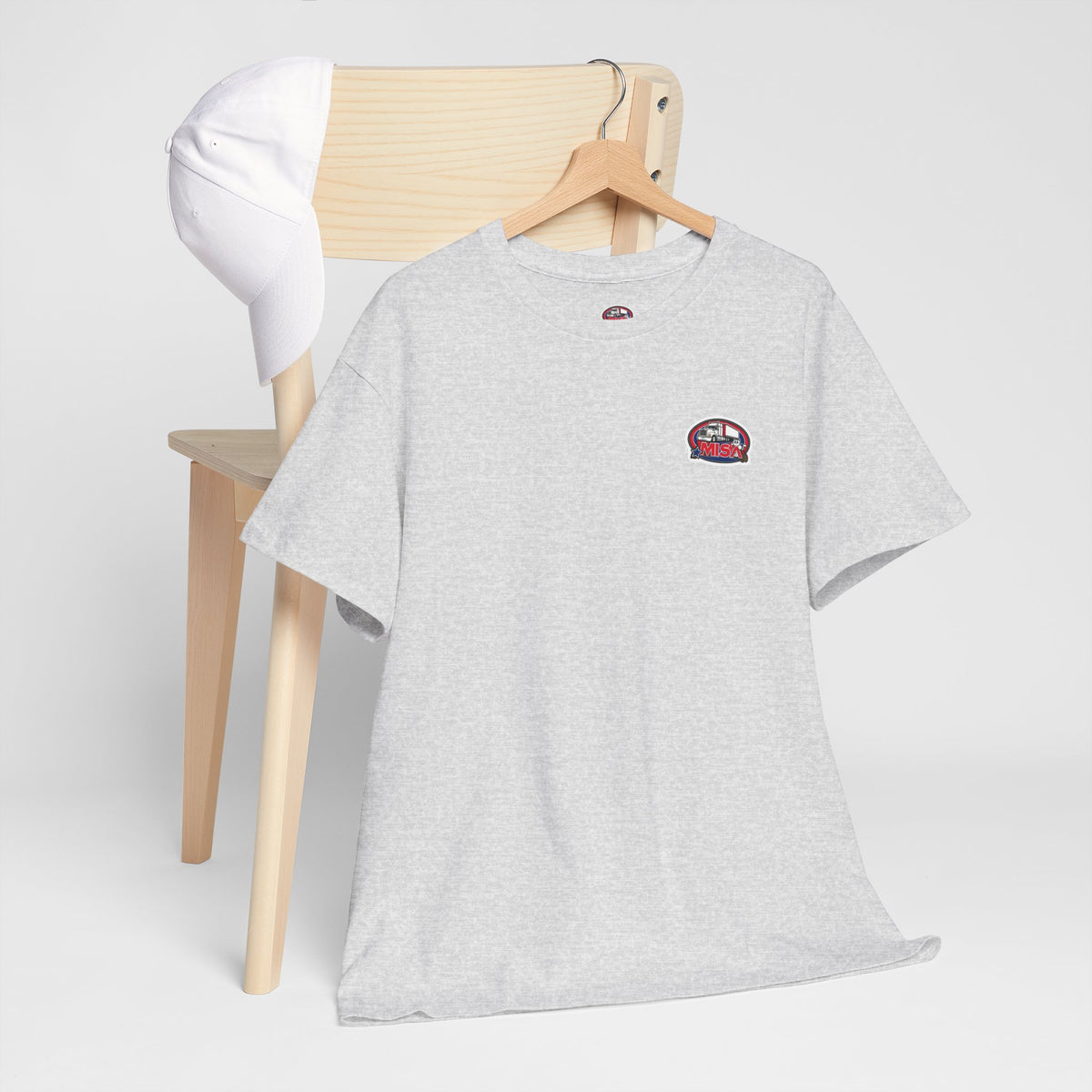 Unisex heavy cotton T-shirt with humorous "Sir, You Can't Park Here!" print, in corn silk color by Printify.