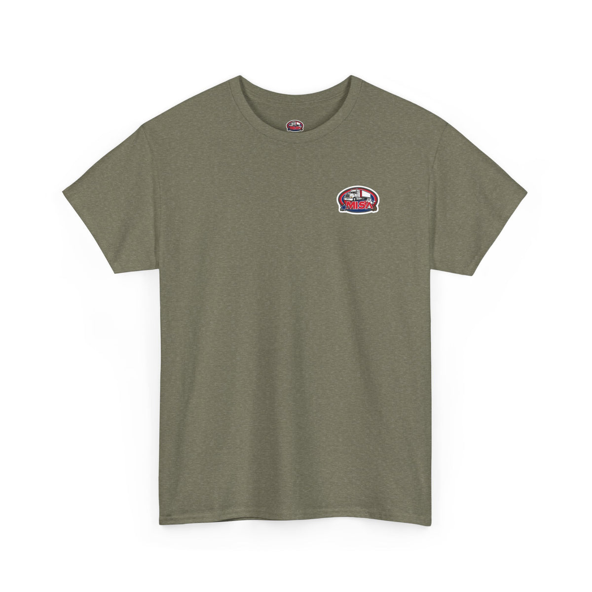 Funny unisex heavy cotton T-shirt with "Sir, You Can't Park Here!" slogan, by Printify, in cornsilk color.