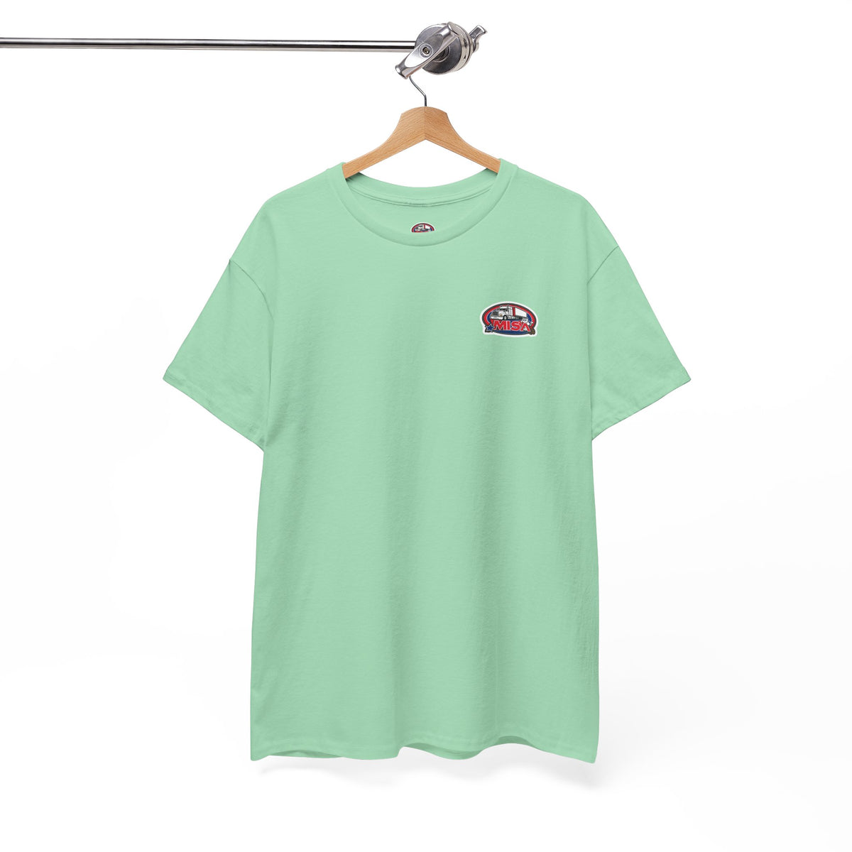 Unisex heavy cotton T-shirt by Printify with humorous "Sir, You Can't Park Here!" slogan on cornsilk background.