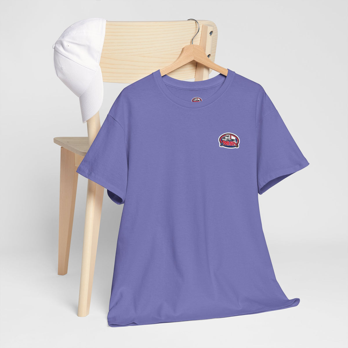 Unisex heavy cotton T-shirt with humorous "Sir, You Can't Park Here!" print, in cornsilk color, by Printify.